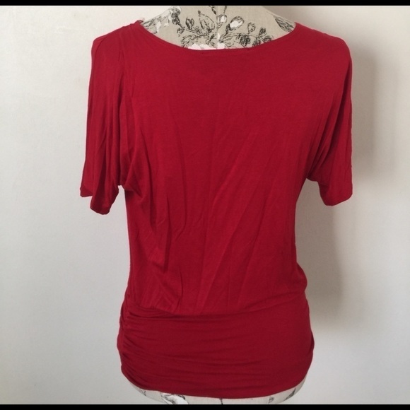*G•U•S•B Red Slouch Top S - Picture 3 of 5